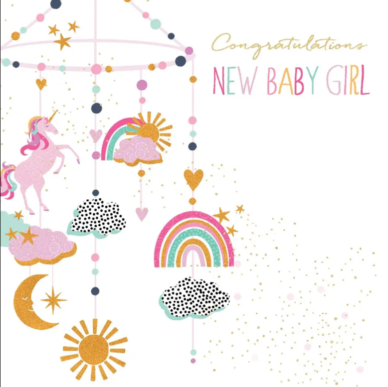 Sara Miller Congratulations New Baby Girl Card