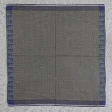 L812 FENDI Jacquard Logo Cotton Scarf Scarves Pocket Square 17" X 17"