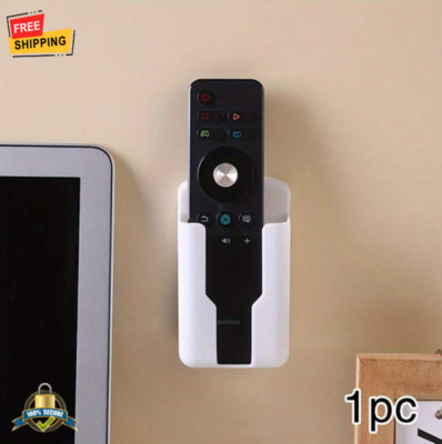 1 pc Wall Mounted Remote Control Holder Self-Adhesive Plastic Storage Box