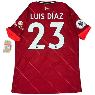 2021/22 Liverpool Authentic Home Jersey #23 Luis Diaz Large Nike