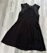 Little Black Dress Size S Lace Lined Fit & Flare Classy NICOLE MILLER ARTELIER
