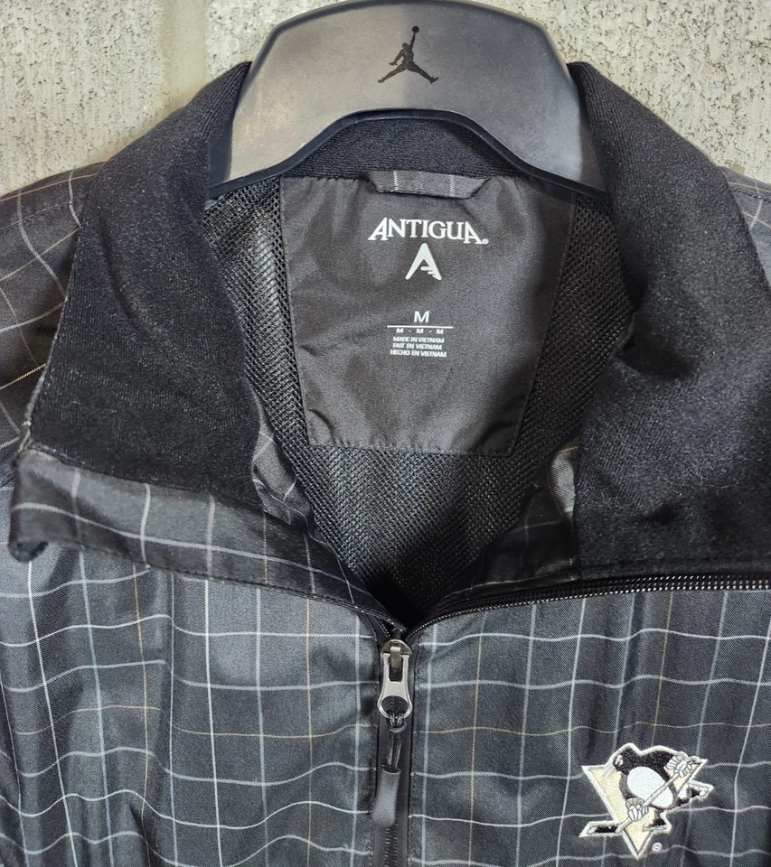 Chaqueta NHL Pittsburgh Penguins Antigua Negra Cremallera Completa Para Hombre Talla Mediana Foto 4 de 4