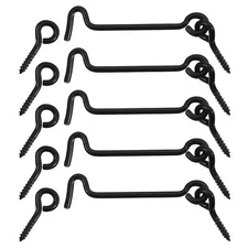 5Pcs 3" Cabin Hook Eye Latch Gate Door Swivel for Wood Window Door Hook