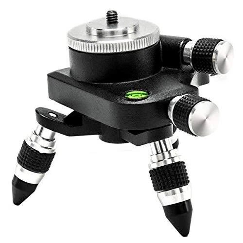 Laser Level Adapter Micro-adjust Fine Metal 360-Degree Rotating Base Tripod