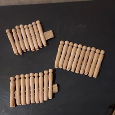 Lot Of 27 Assorted Vintage/ Antique  Wooden Clothes Pins Rounded Wood New Old St