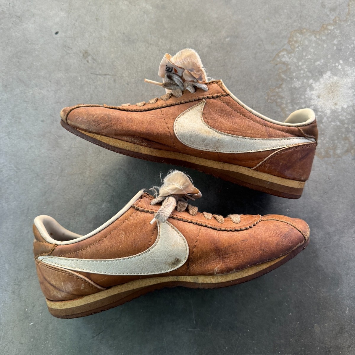 Vintage 1970s Nike Le Village Cortez Brown Leather Sneaker Vintage 1970s Nike Le Village Cortez Brown Leather Sneaker