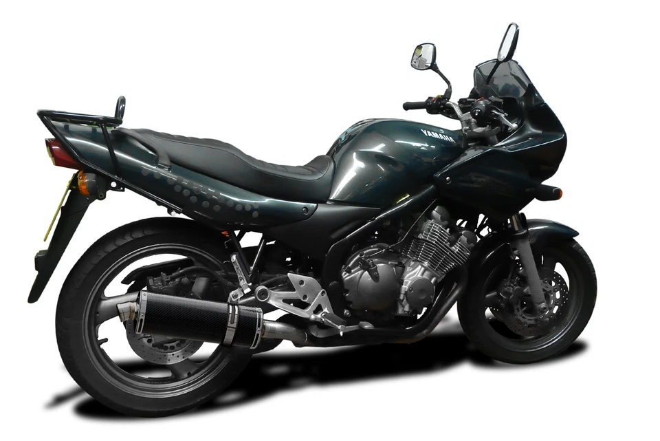 Silenciador de carbono Yamaha XJ600 S/N Delkevic escape completo 4-1 acero inoxidable 14" 92-03 Foto 3 de 4