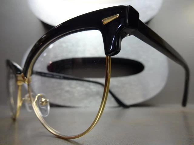 Para mujeres CLÁSICO VINTAGE RETRO OJO DE GATO Estilo Lente Transparente Gafas de Ojos Marco de Moda Foto 4 de 4