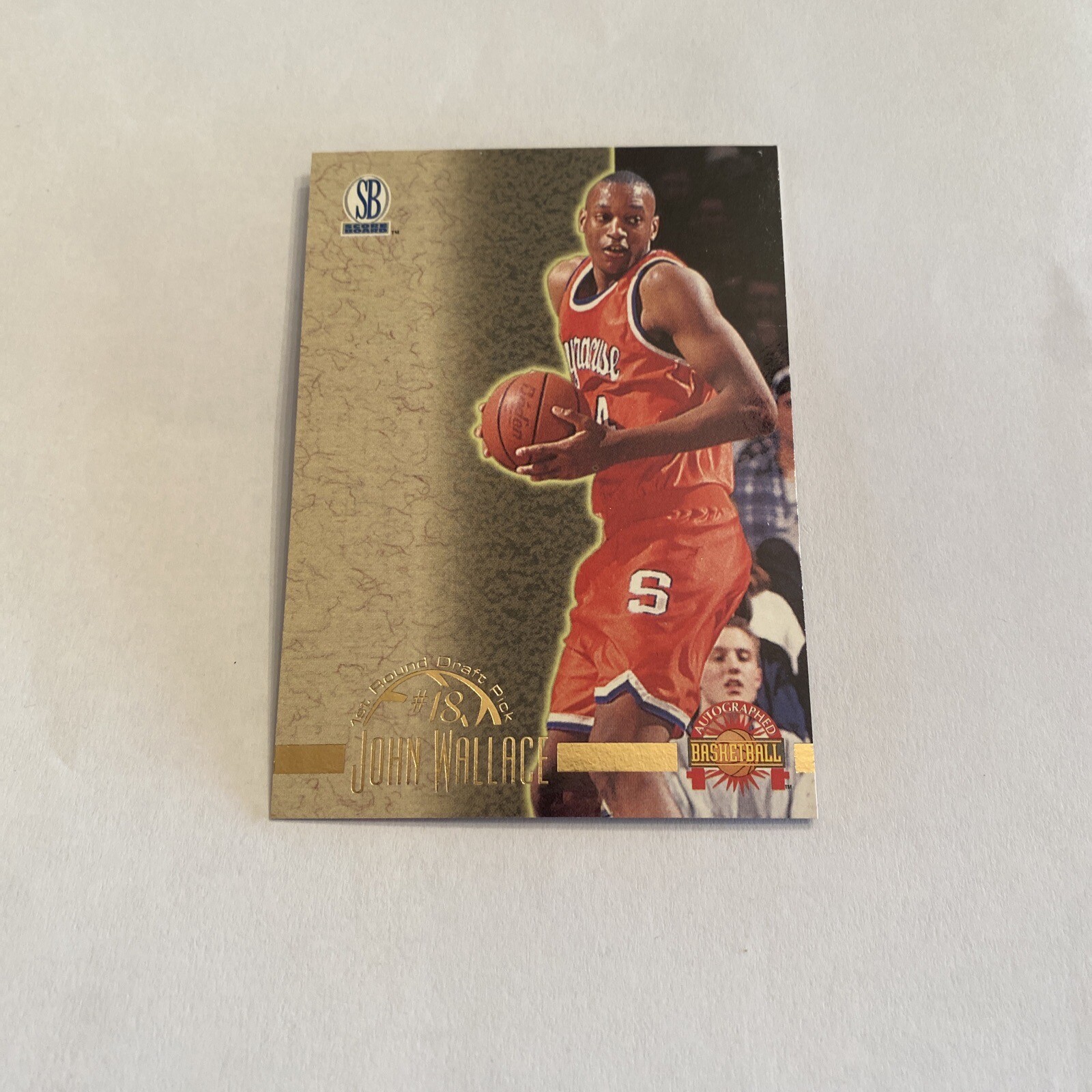 1996-97 Score Board Auto Basketball John Wallace #8 Rookie RC