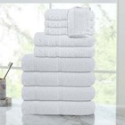 Mainstays 10 Piece Bath Towel Set with Upgraded Softness & Durability, White