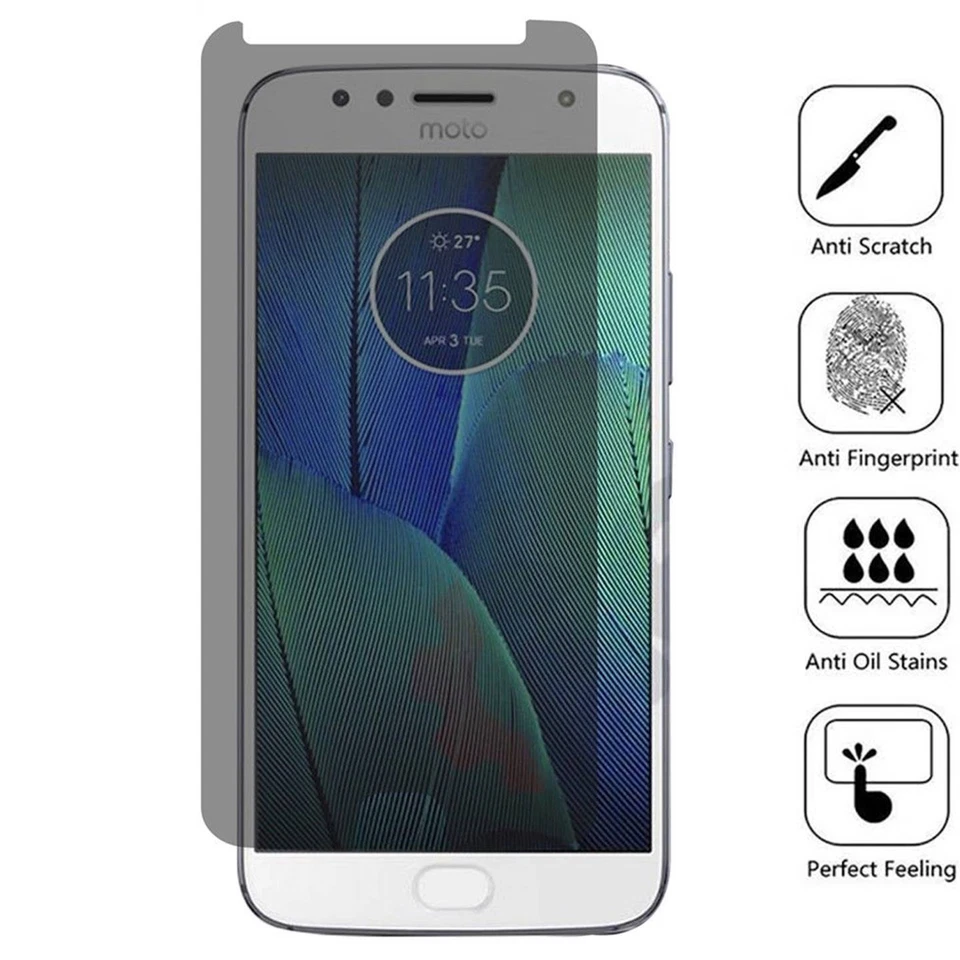 PACK DE 2 [BISEN] Privacidad Anti-Espía Protector de Pantalla Cubierta Armadura para Motorola Moto Z Foto 2 de 3