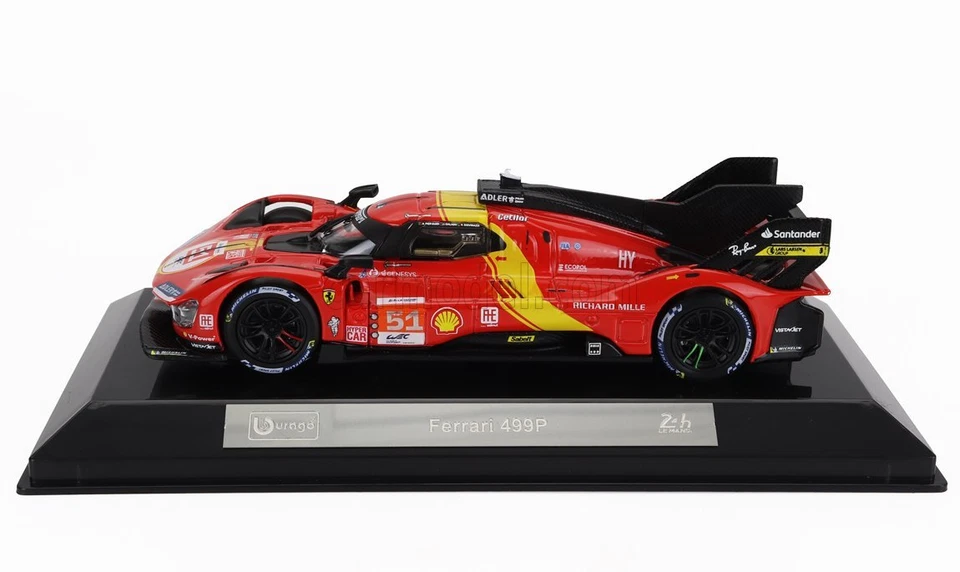 MODELLINO AUTO STATICO BURAGO FERRARI 499P LE MANS 2023 CALADO GIOVINAZZI 1/43 - Immagine 3 di 4
