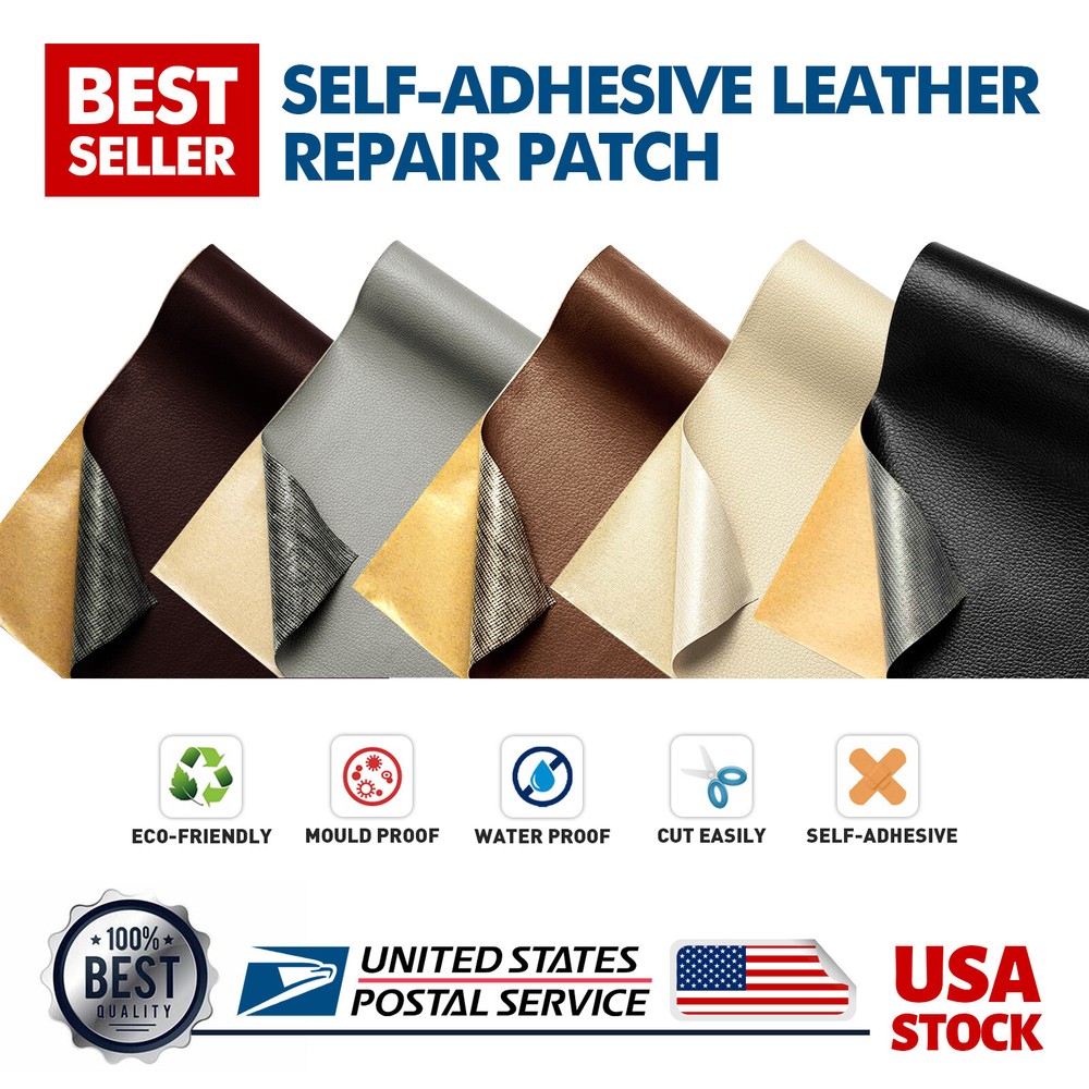 Leather Repair Kit Self-Adhesive Patch Stick on Sofa Clothing Cars Seats Couch