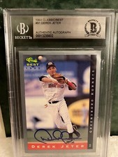 Derek Jeter SIGNED CARD 1993 CLASSIC BEST  BECKETT AUTHENTIC BAS SLABBED HOF BAS