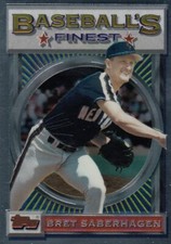 BRET SABERHAGEN FINEST SILVER BASE NEW YORK METS #53 1993 93 TOPPS