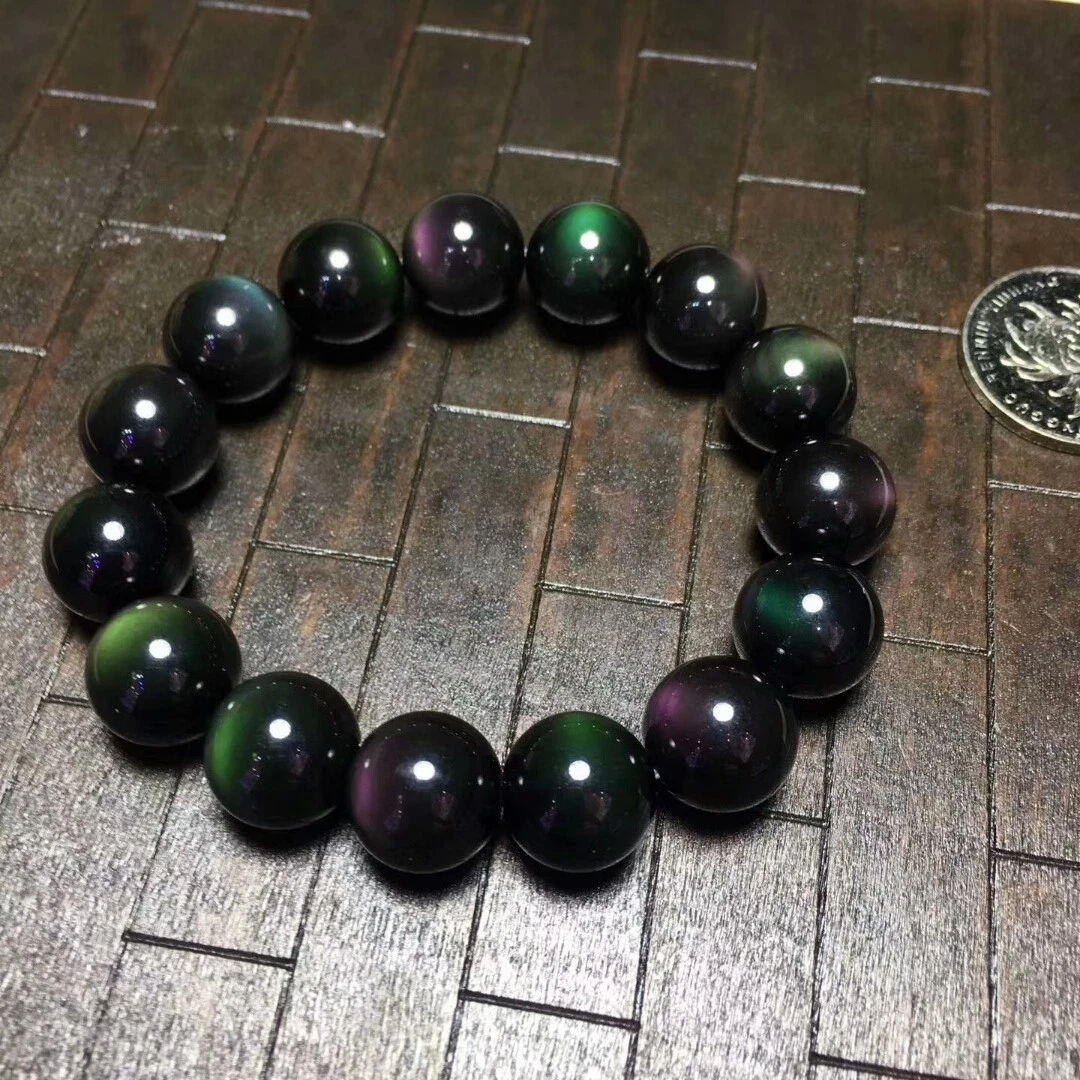 Green outlet obsidian bracelet