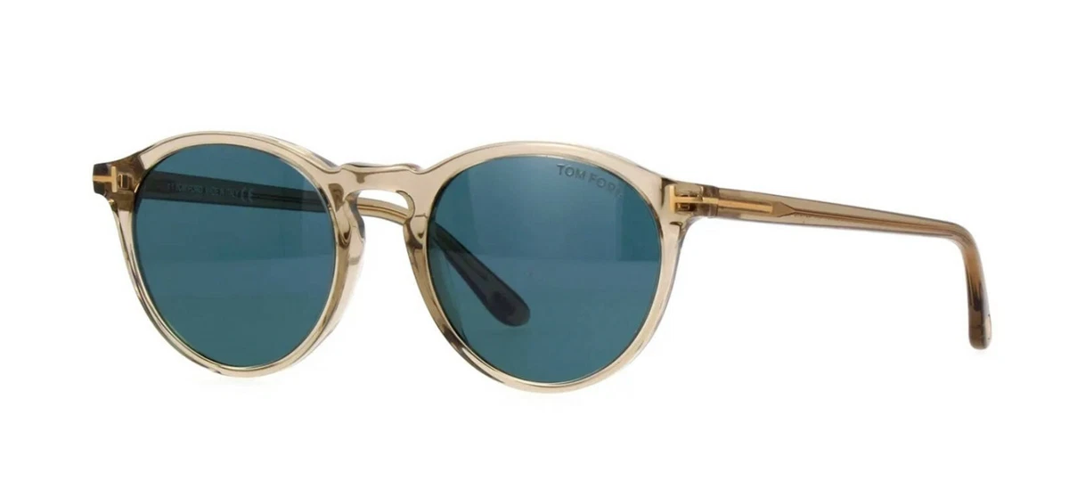 Tom Ford AURELE FT 0904 Transparent Beige/Blue (57V) Sunglasses 