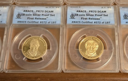 Silver Proof Set 2009 S 18-Coin ANACS PR70 DCAM Frist Release & Presentation Box - 第 7/15 張圖片
