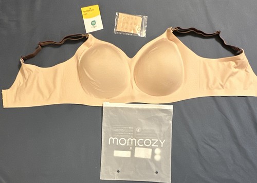 Momcozy Women's Nursing Bra size XL Plus Oyster Pink With Band Extender