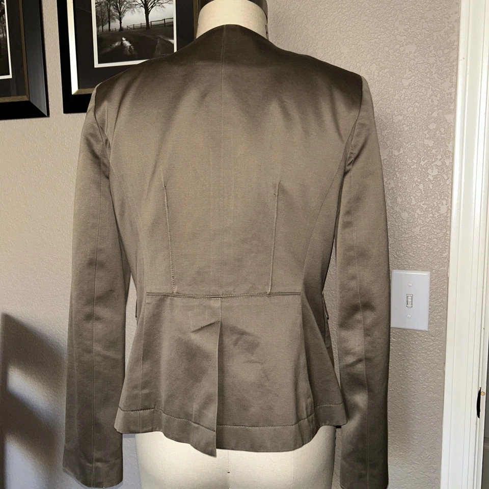 Chaqueta Blazer Banana Republic Verde Oliva Ropa de Trabajo Informal Mujer Talla 8 Foto 4 de 4