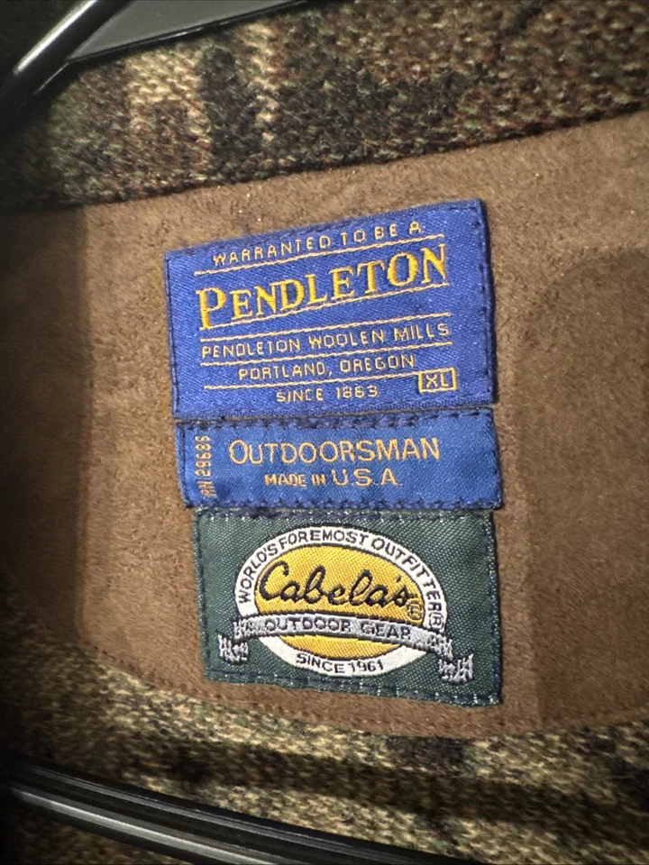 VTG Pendleton x Cabelas Mens  Wool Camo Parka  Jacket Size XL Hunting - Image 2 of 4