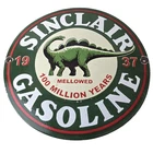 Vintage Sinclair Gasoline Sign - Dino Service Station Gas Pump Porcelain Ad Sign