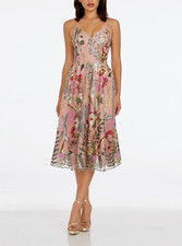 NWT $328 Dress the Population Maren Dress Sequin Embroidery Blush Multi 2XL