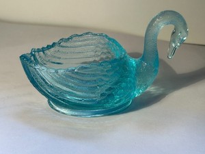 Glass Swan Dish | eBay