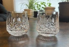 2 Vintage Waterford Crystal Lismore 3 3/8" Roly Poly Whiskey Glasses