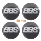 Resin Stickers Reflect Logo BBS Decals Emblem Wheels Center Cap 4 pcs Size 60mm