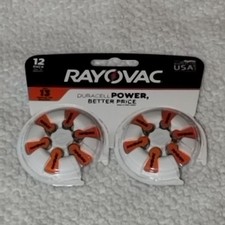 RAYOVAC 12 pack-size 13 hearing aid batteries. Expires 09/2027 Fast Shipping U 