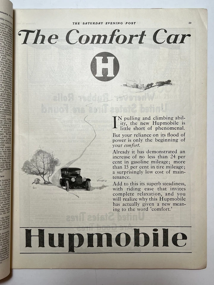 SATURDAY EVENING POST - Jan 1918 - RUSSIAN ARMY REVOLT / Art Deco  Automobile Ad - Image 4 of 4