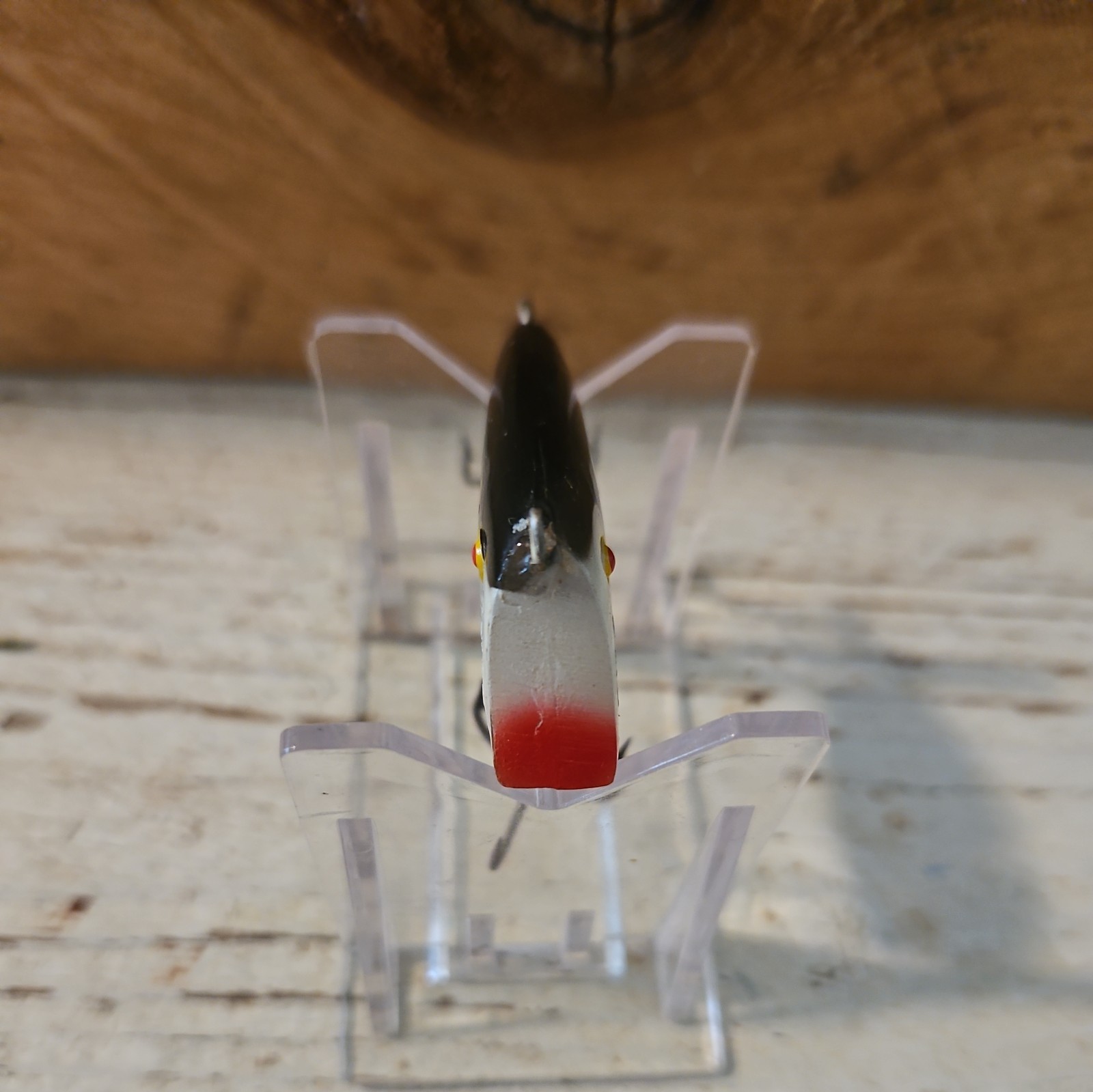 Vtg RARE TEXAS LURE, Padre Island Co. "PICO CHICO. White/Black Ribs/Gold Flash.