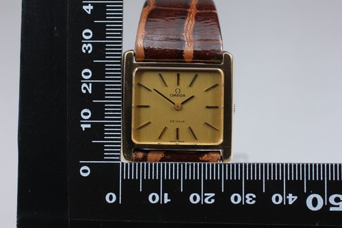 Montre Pour Homme OMEGA De Ville Cal.625 En Or Carrée "Près Du Neuf" JAPAN - Photo 9/11