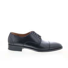 Pastori by Di Bianco BN100 Mens Black Oxfords  Lace Ups Cap Toe Shoes