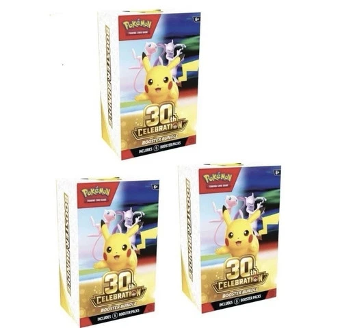 x3 Pokemon 30th Anniversary Celebrations Booster Bundle Sealed- PresaleConfirmed