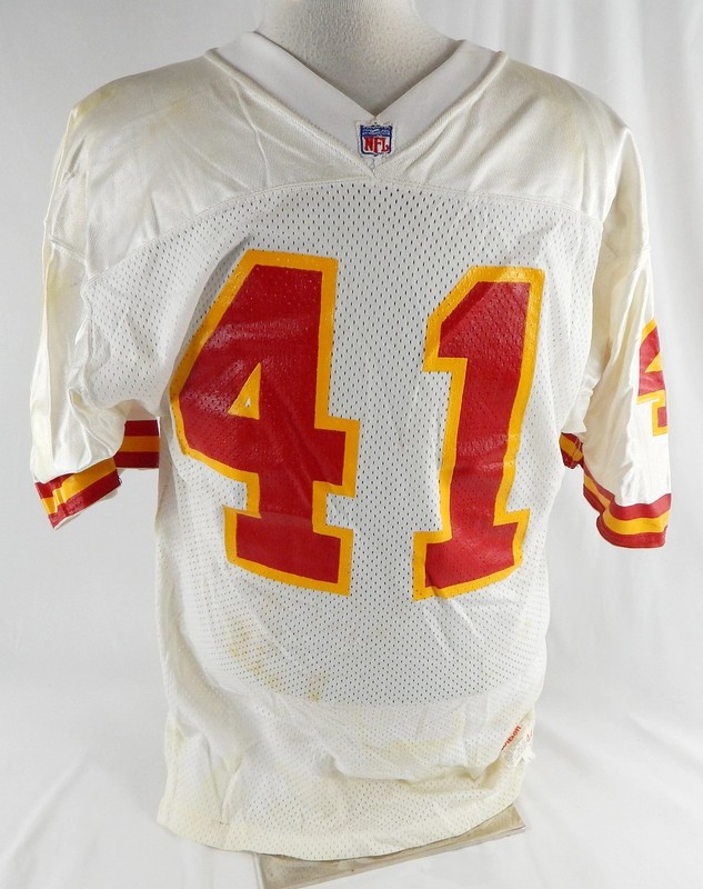 1993 Kansas City Chiefs Dave Whitmore #41 Game Issued White Jersey 44 721