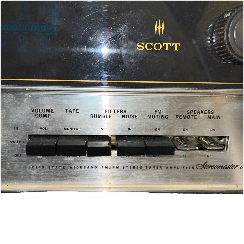 Vintage H.H. Hermoso amplificador sintonizador receptor estéreo Scott Stereomaster 388-b Foto 4 de 4