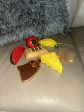Cocina de madera para juegos de comida de simulación 7 piezas