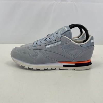 Reebok Classic Damen Sneaker Grau Wildleder Leder Schnürer Gr. UK 4,5 EU 37,5