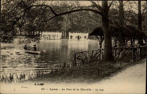 Plan Ancien Original Du Parc De La Tête D'Or à Lyon – Gravure 1863