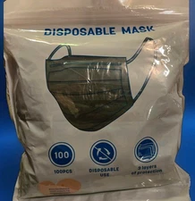 Disposable 3-Layer Face Protective Mask, 100 PCS (2 Packs of 50)