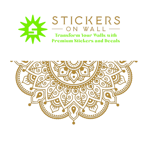 Large Boho Half Mandala Wall Sticker Bedroom Above Bed Vinyl Wall Decal - Picture 17 of 24
