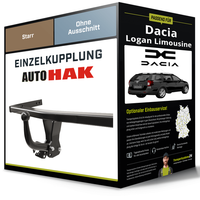 Starre AnhäNgerkupplung für Dacia Logan Limousine 10.2012-12.2016 II Auto Hak