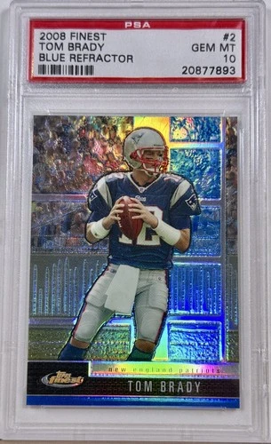 2008 Topps Finest - Tom Brady #2 Blue Refractor/X-Fractor