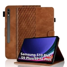 Case for Samsung Galaxy Tab S10+ Plus 2024 Leather Folio with Kickstand and Card