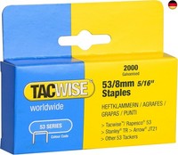 Tacwise 0335 Typ 53 / 8 Mm Verzinkte Heftklammern, 2000 StüCk