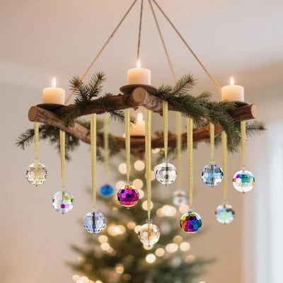 12Pcs 2025 Swarovski Snowflake Crystal Annual Edition Ball Christmas Ornament