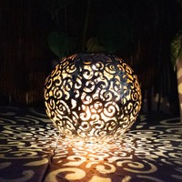 Solarlampe Steckleuchte Kugelleuchte Balkonlampe Deko Erdspieß Led D 18,5 Cm