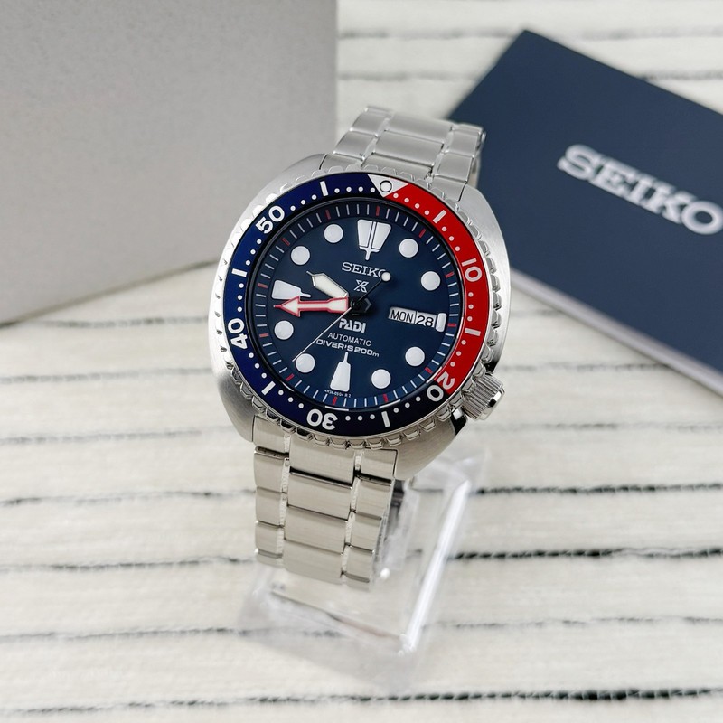 SEIKO Prospex Sea Stainless Steel Automatic Red Blue Dial SRPE99 Men's Watch